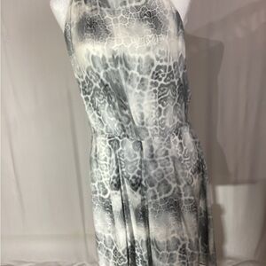 Rebecca Taylor Gray Animal Print Silk dress